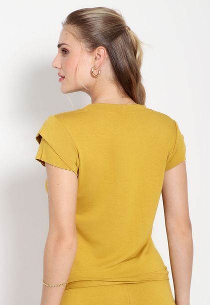 Blusa Gola Careca Com Manga Japonesa