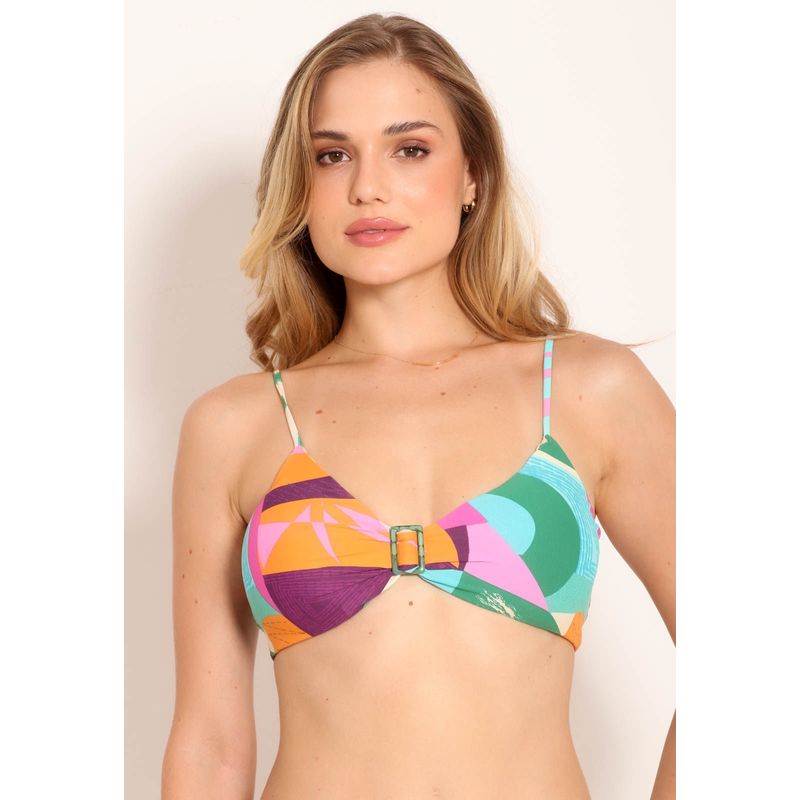Top De Biquíni Avulso Com Bojo Triangular - Tapeçaria