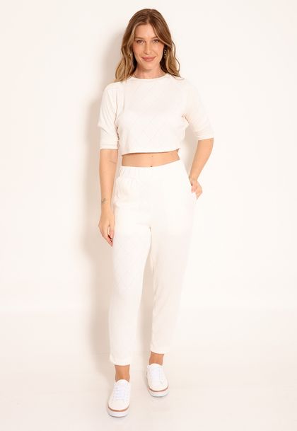 Calça Reta Jacq Stanford com Bolsos