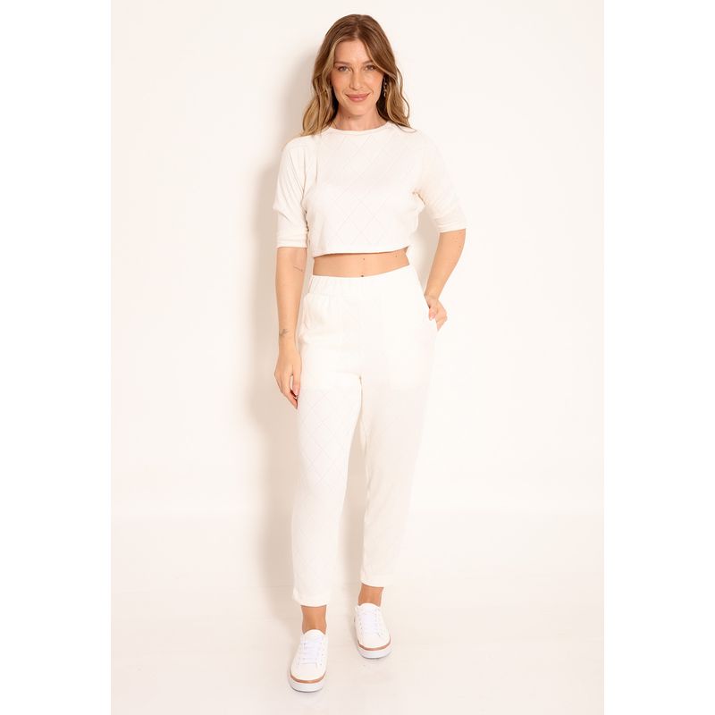 Calça Reta Jacq Stanford com Bolsos