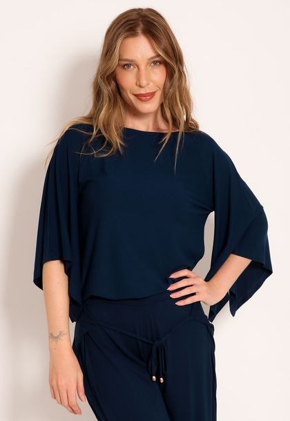 Blusa Lisa Manga Morcego