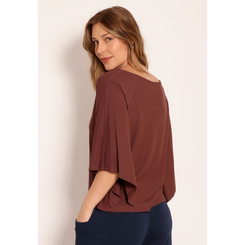 Blusa Lisa Manga Morcego