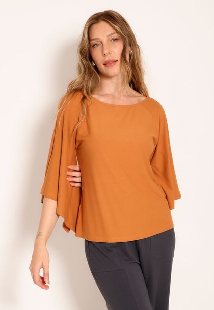 Blusa Lisa Manga Morcego