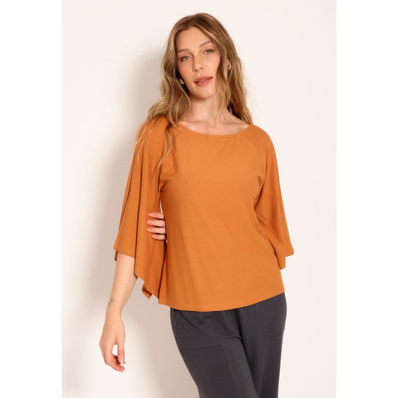 Blusa Lisa Manga Morcego