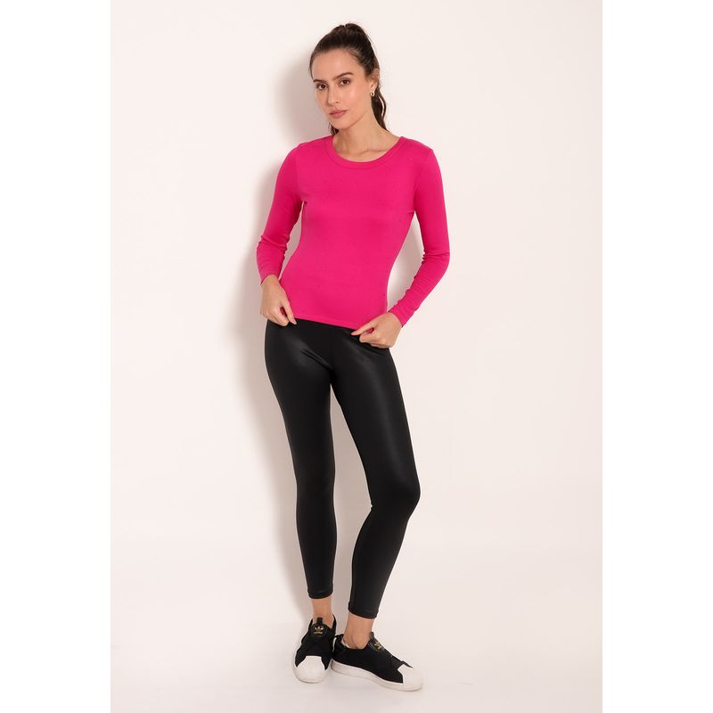 Blusa Manga Longa com Strass