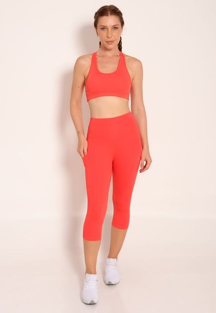 Calça Corsário Feminina Compress com Bolsos Laterais