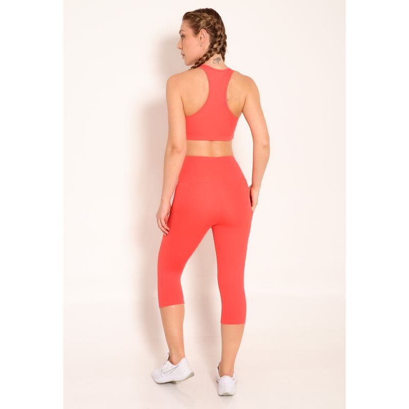 Calça Corsário Feminina Compress com Bolsos Laterais