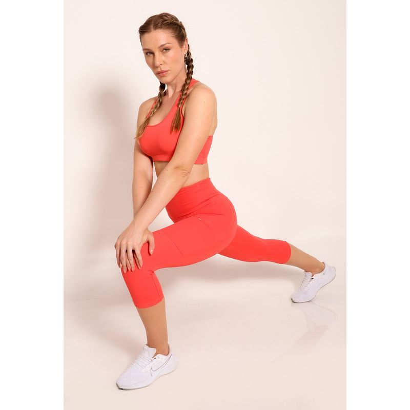 Calça Corsário Feminina Compress com Bolsos Laterais