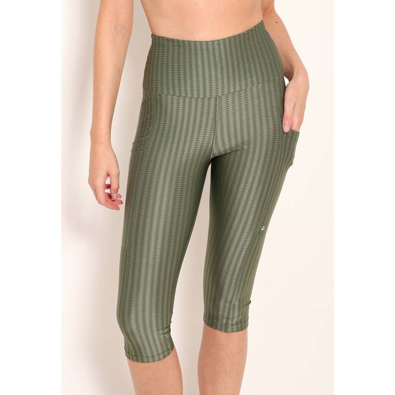 Calça Feminina Capri New Ikat Com Bolsos