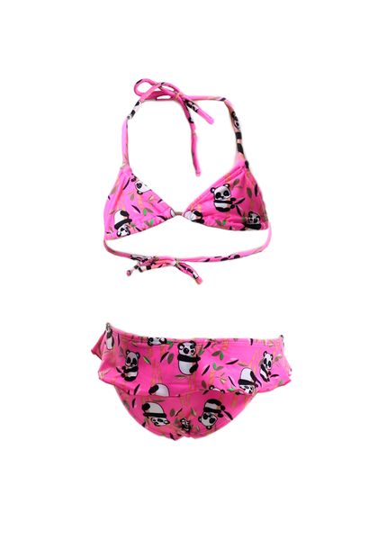 Conjunto de Biquíni Infantil Panda Rosa