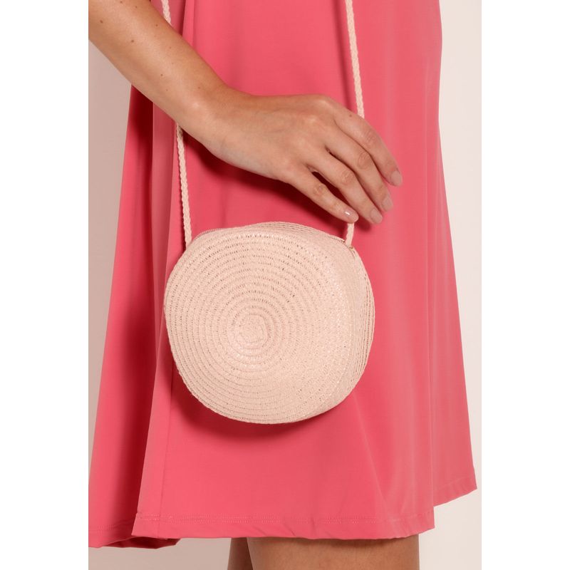 Bolsa Tiracolo Feminina Redonda De Vime