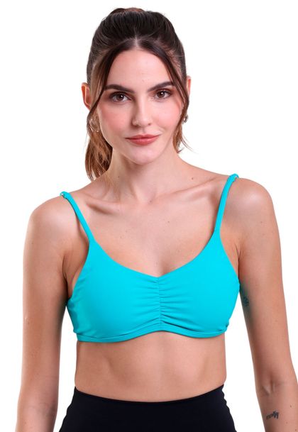 Top Tech Fitness Com Bojo De Alcinha Franzido Compress