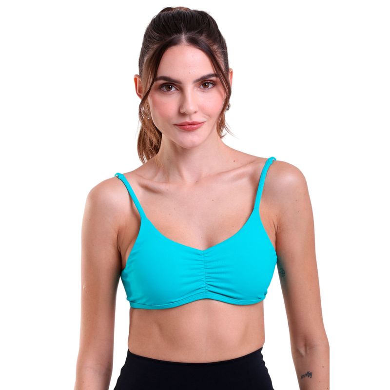 Top Tech Fitness Com Bojo De Alcinha Franzido Compress