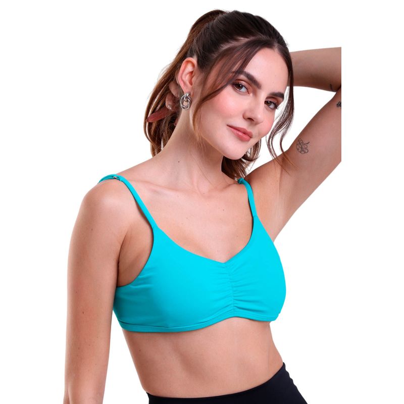 Top Tech Fitness Com Bojo De Alcinha Franzido Compress