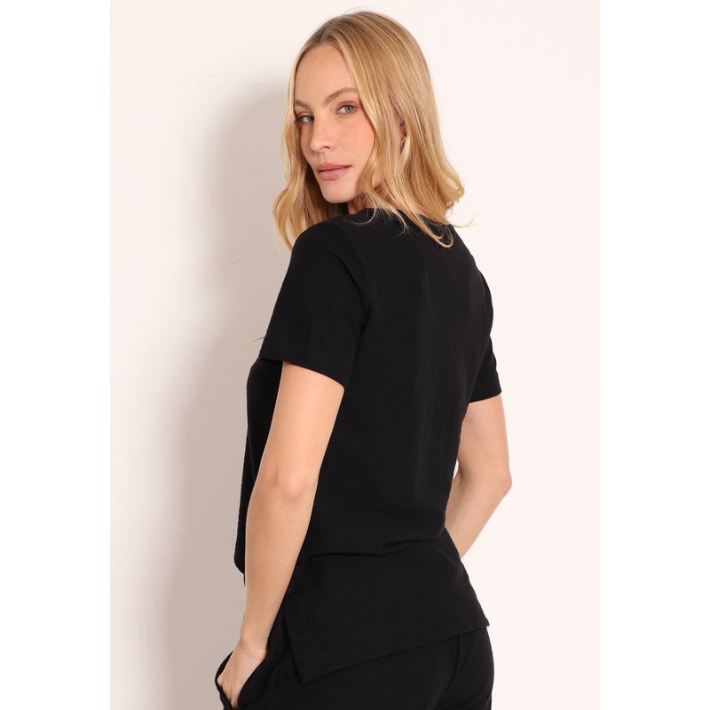 Blusa Mullet Com Fendas Laterais