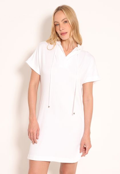 Vestido Feminino Com Capuz Ajustável