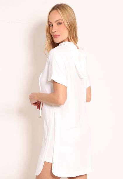 Vestido Feminino Com Capuz Ajustável
