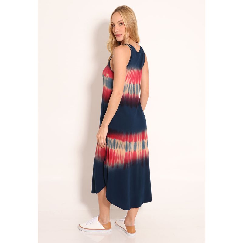 Vestido Feminino Midi Com Fendas Laterais
