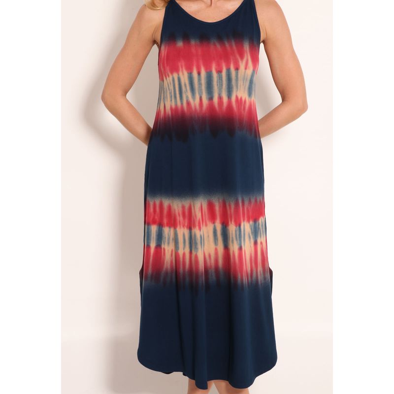 Vestido Feminino Midi Com Fendas Laterais