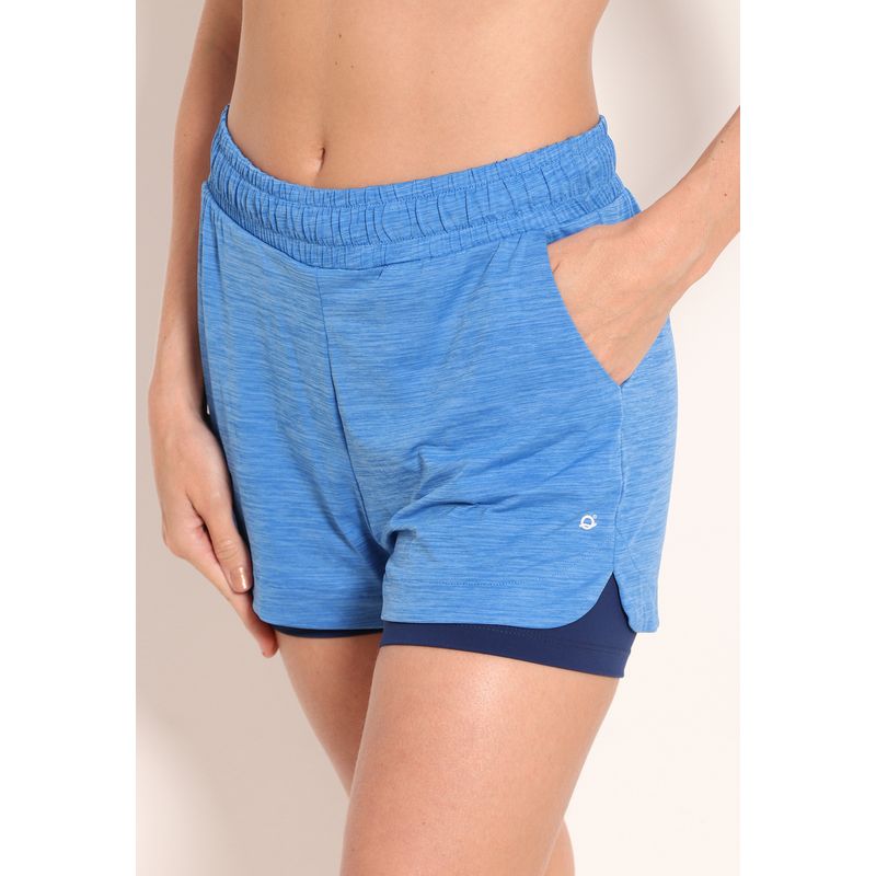 Shorts Energy Com Forro de Compressão e Cordão