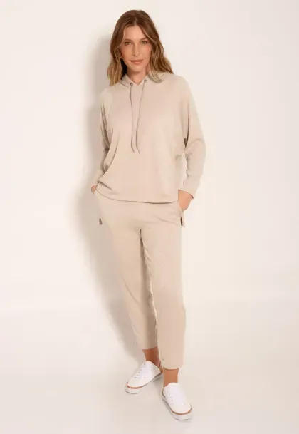 Conjunto de Calça Reta e Jaqueta Com Capuz Jacq Stanford