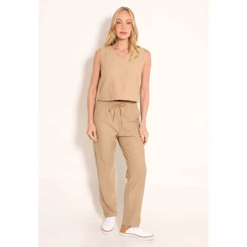 Conjunto Regata Aspen Gola V e Calça Reta Moletinho
