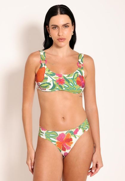 Conjunto De Biquíni Top Bojo e Calcinha Borboleta - Jardim