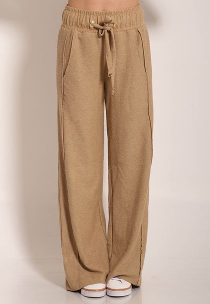 Calça Aspen Pantalona Com Cordão