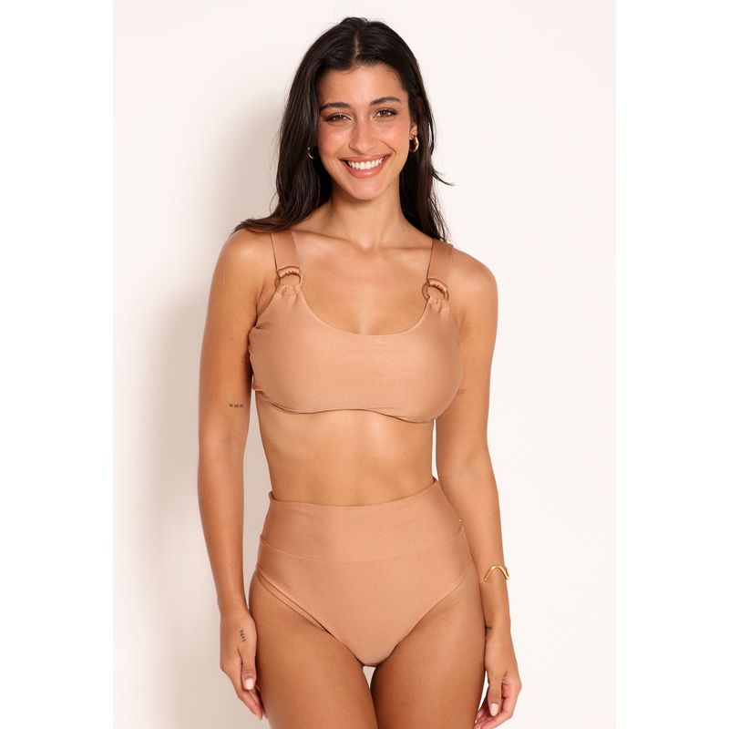 Conjunto de Biquíni Top Com Argola e Calcinha HotPants