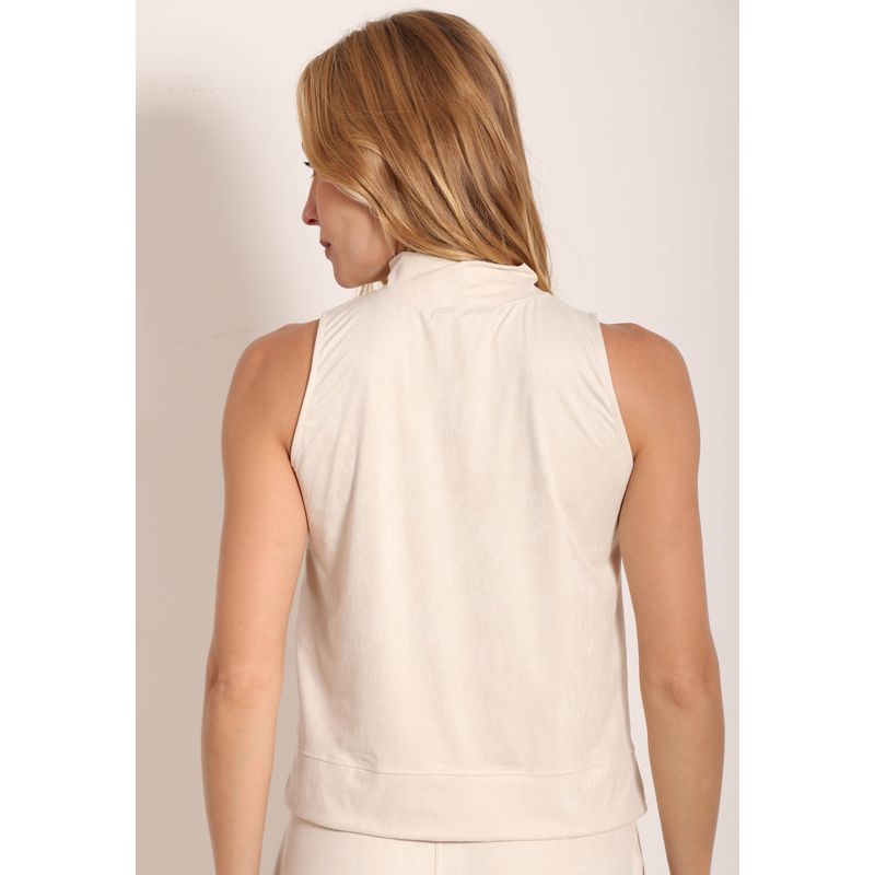 Regata Feminina Básica Suede Gola Alta