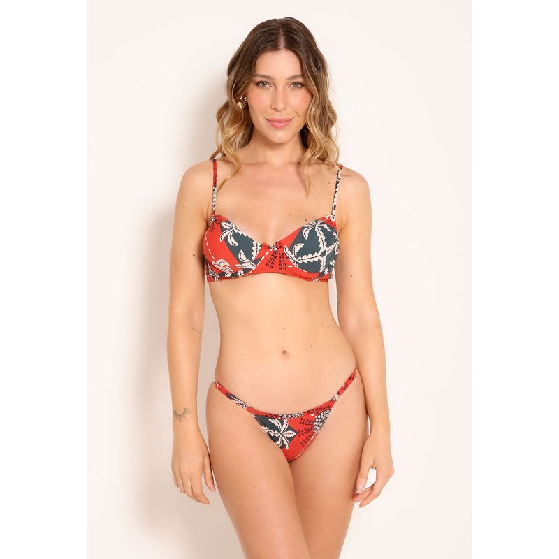 Conjunto de Biquini Top Franzido e Calcinha - Ceramic