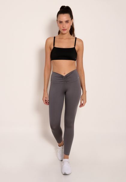 Conjunto Fitness Top High Perfor e Calça Legging Trilobal Sport
