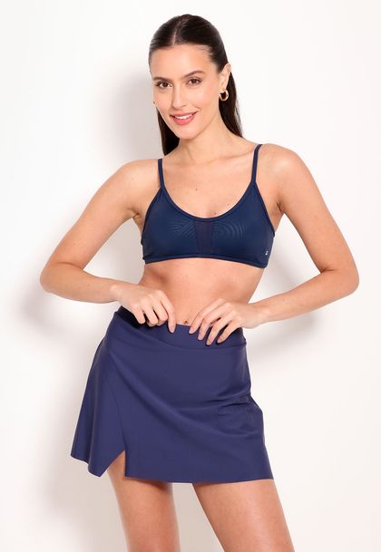 Conjunto Top Fitness Progress 3D e Short Saia Top Beach
