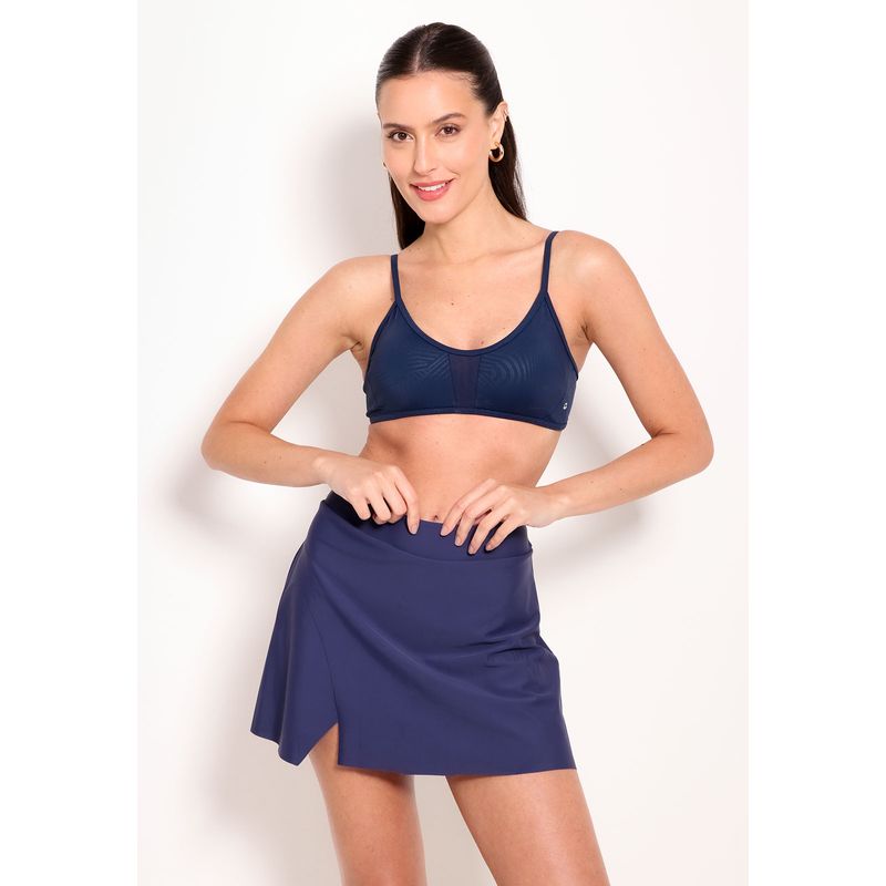 Conjunto Top Fitness Progress 3D e Short Saia Top Beach