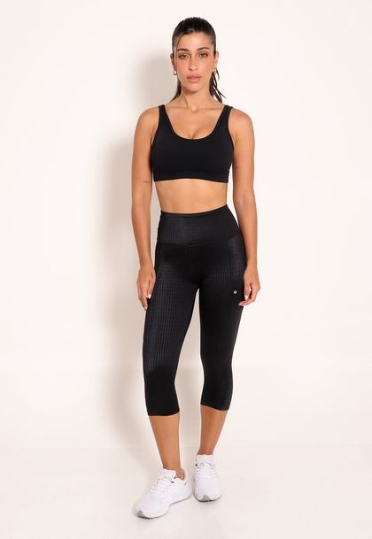 Conjunto Fitness Top Regata Kelp e Calça Legging New Fit UV