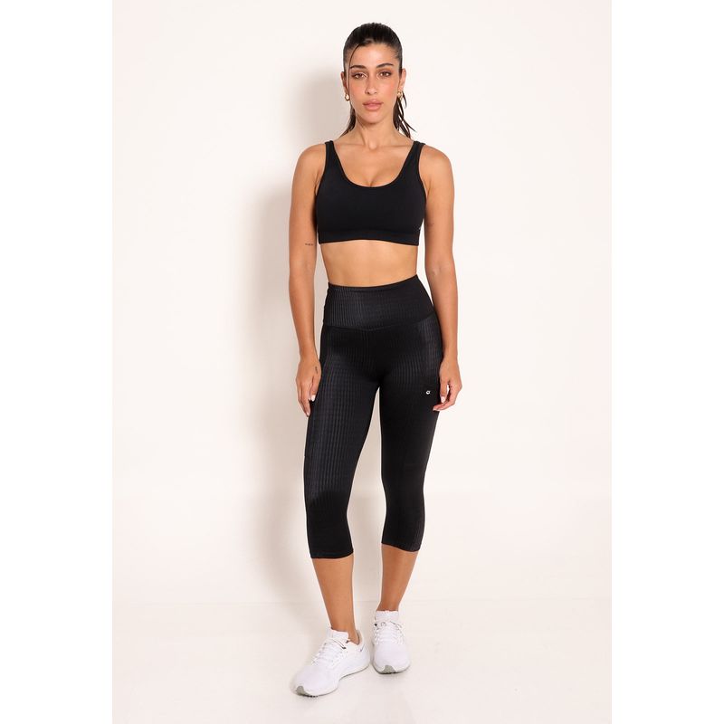 Conjunto Fitness Top Regata Kelp e Calça Legging New Fit UV