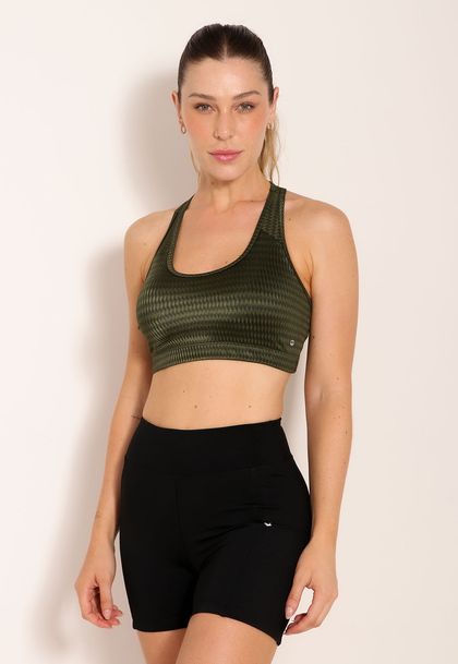 Conjunto Fitness Top New Fit Nadador e UV e Bermuda High Perfor