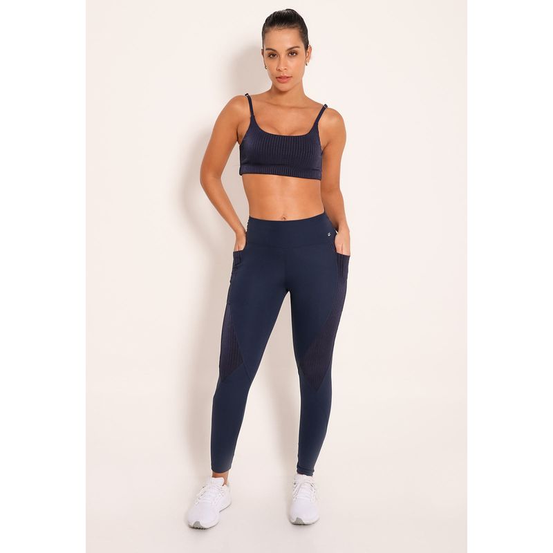 Conjunto Top Canelado Regata e Calça Legging Tech Kelp