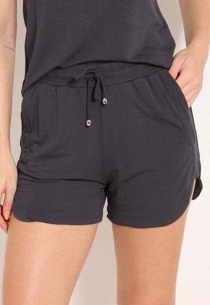 Shorts Com Bolso Frontal e Cordão de Ajuste