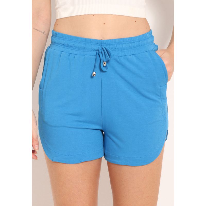 Shorts Com Bolso Frontal Ajustável e Recorte Lateral
