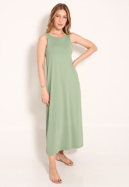 Vestido Fluxy Regata Decote Careca