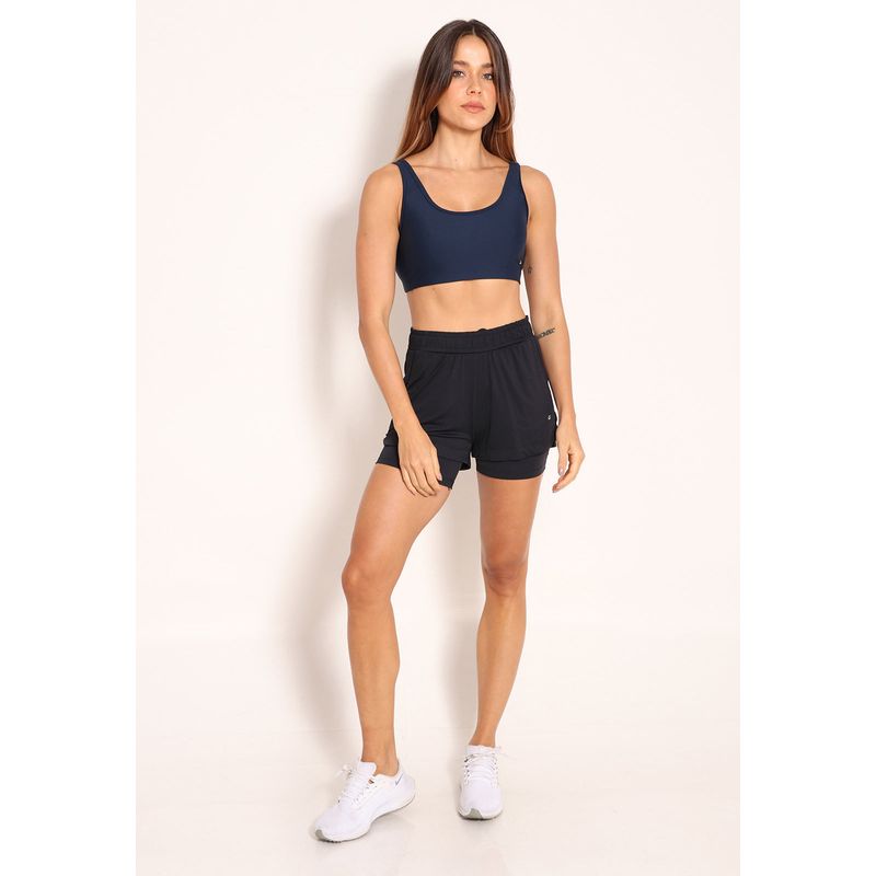 Conjunto Top Kelp Com Recorte e Shorts Elastic Dry