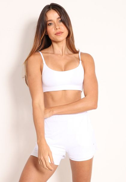 Conjunto Fitness Top Sting Regata e Shorts Run Sting Com Forro