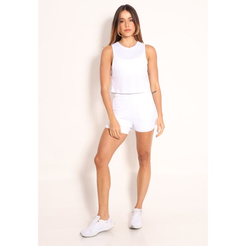 Conjunto Cropped Sting e Shorts Com Forro