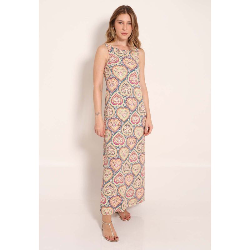 Vestido Fluxy Regata Decote Careca - Dreams