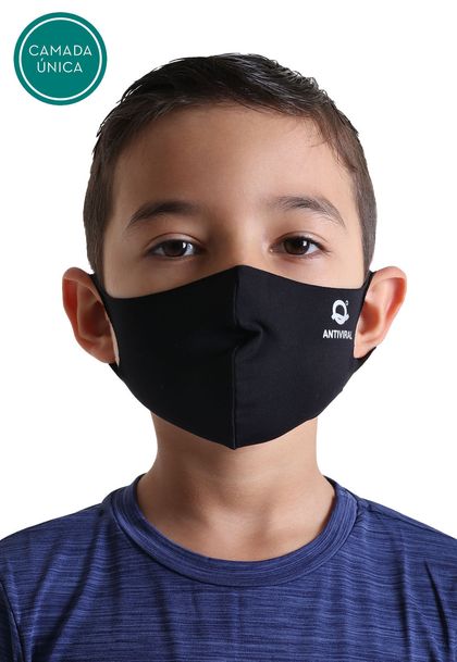 Kit 2 Máscaras Infantis Camada Única Antiviral Sem Elástico