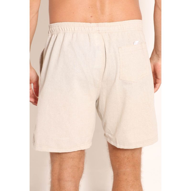 Bermuda Masculina com Cordão Linho Tinto