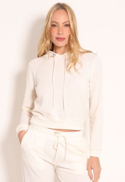 Blusa Feminina Com Capuz em Tricot Finlandia