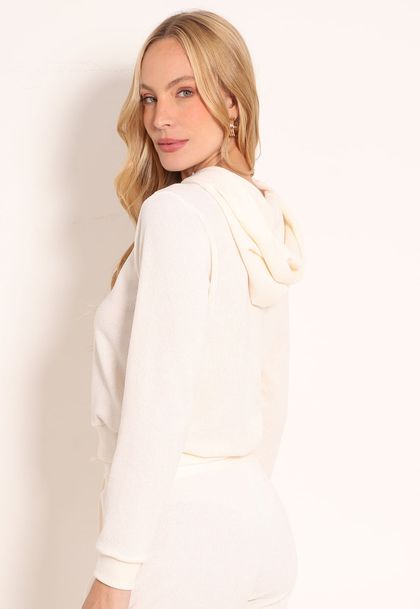 Blusa Feminina Com Capuz em Tricot Finlandia