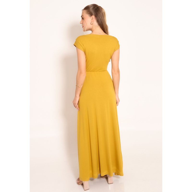Vestido Feminino Longo com Bolso Frontal